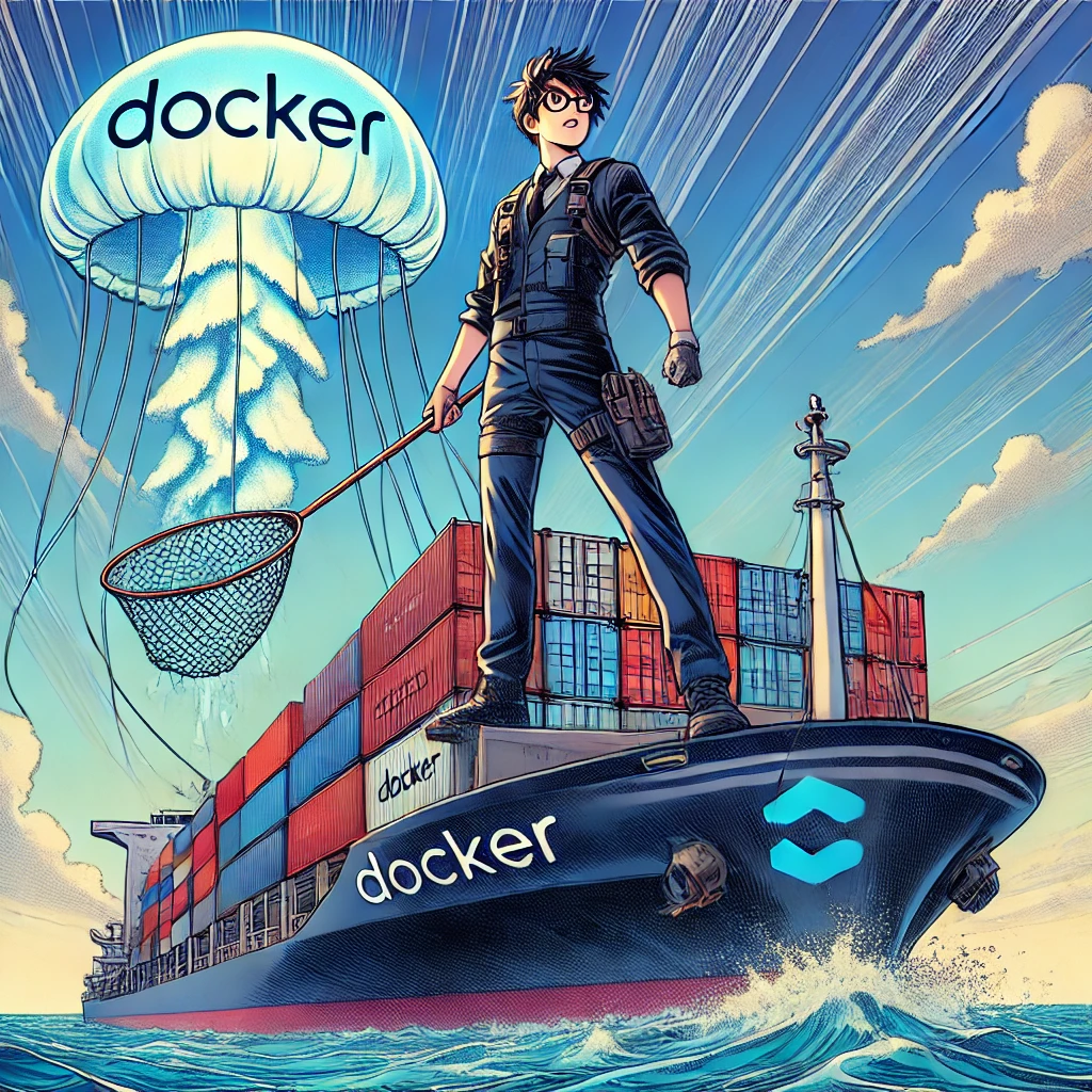 image docker chasse meduse